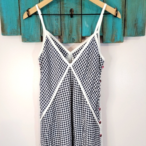 Rag and Bone "Laurie" gingham button side midi sundress - Picture 10 of 14